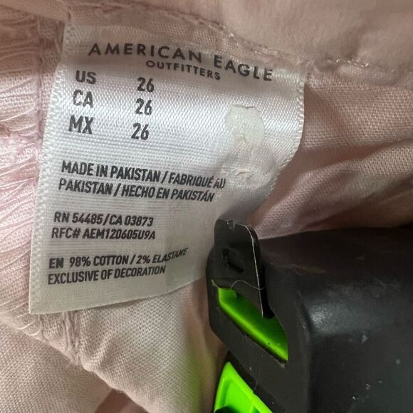 American Eagle Outfitters unisex Pink Floral Print Cotton Blend Shorts Size 26 - Picture 9 of 9